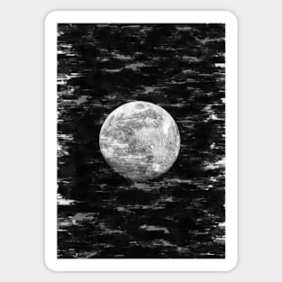 Detailed Bright Super Moon. For Moon Lovers Sticker